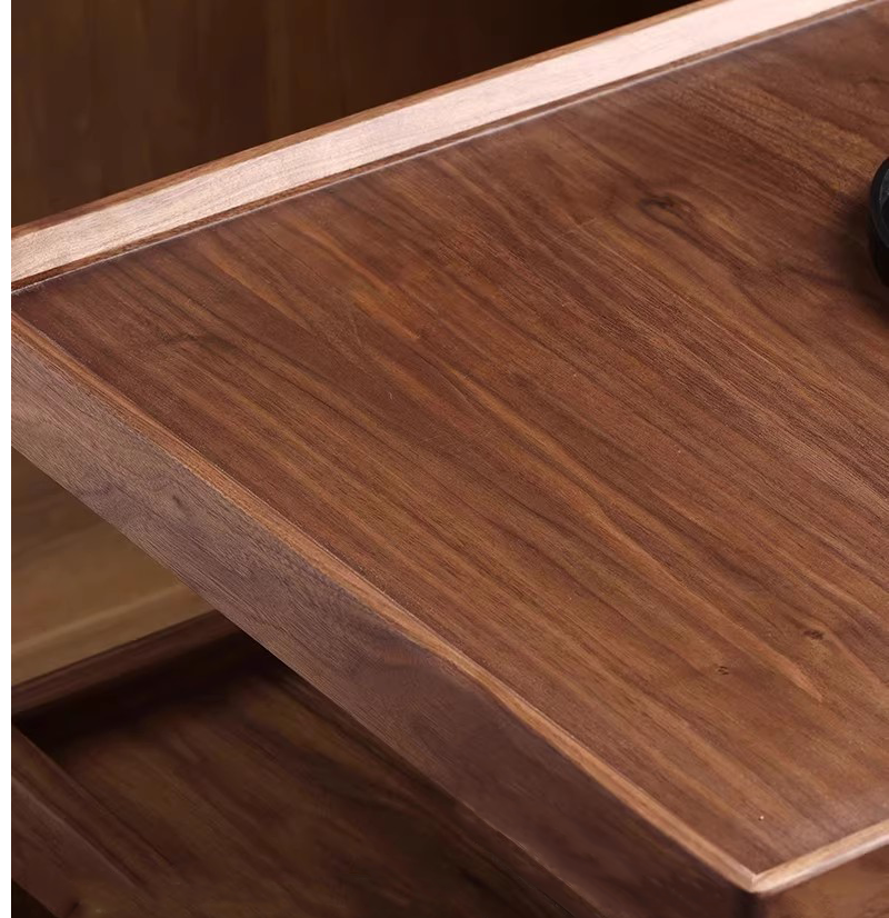 Mazonvintage-Creative Geometry Black Walnut Wood Side Table