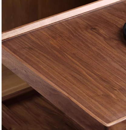 Mazonvintage-Creative Geometry Black Walnut Wood Side Table