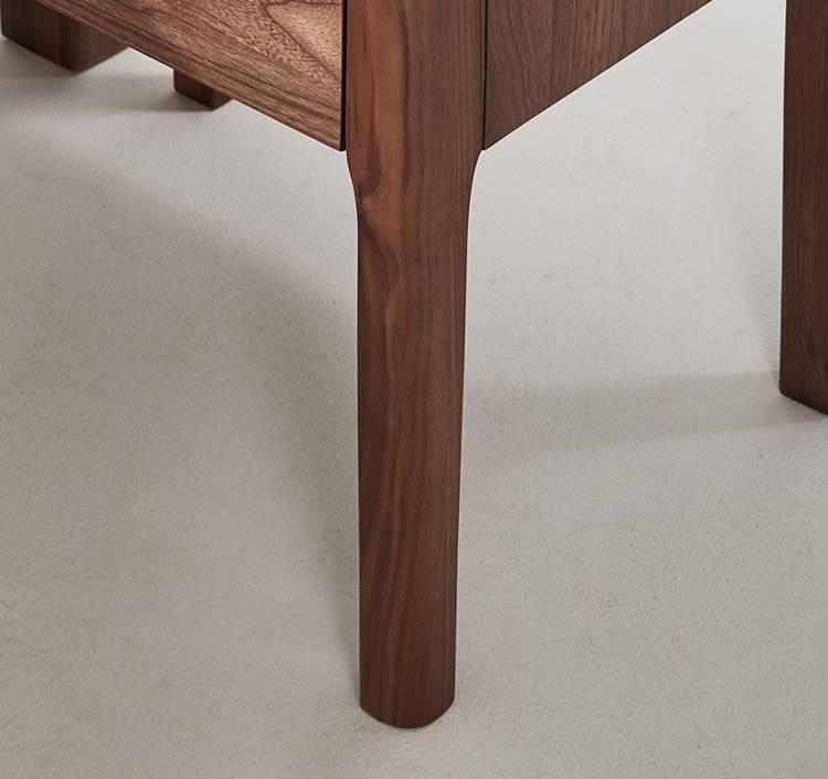 Mazonvintage-Stylish High-End Black Walnut Wood Side Table