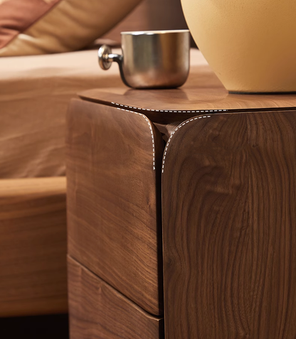 Mazonvintage-Sophisticated Black Walnut Wood Bedside Organizer