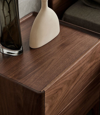 Mazonvintage-Sophisticated Black Walnut Wood Nightstand
