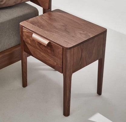 Mazonvintage-Stylish High-End Black Walnut Wood Side Table
