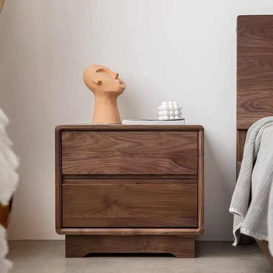 Mazonvintage-Timeless Black Walnut Wood Bedside Table