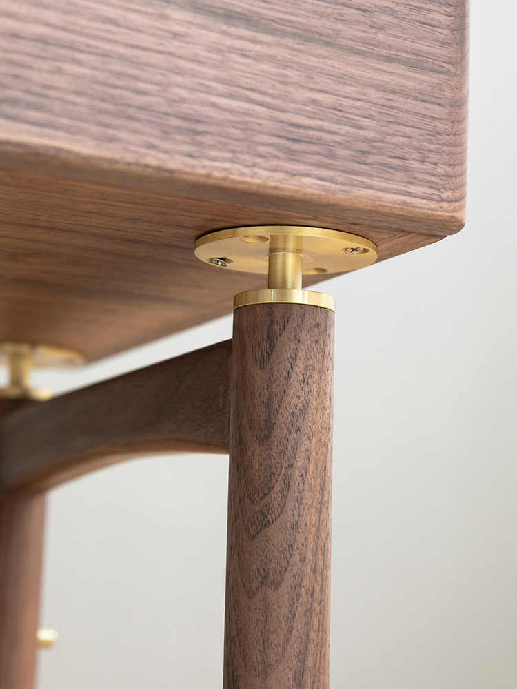 Mazonvintage-Art Deco Black Walnut Wood Night Table