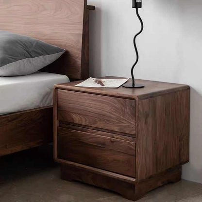 Mazonvintage-Timeless Black Walnut Wood Bedside Table