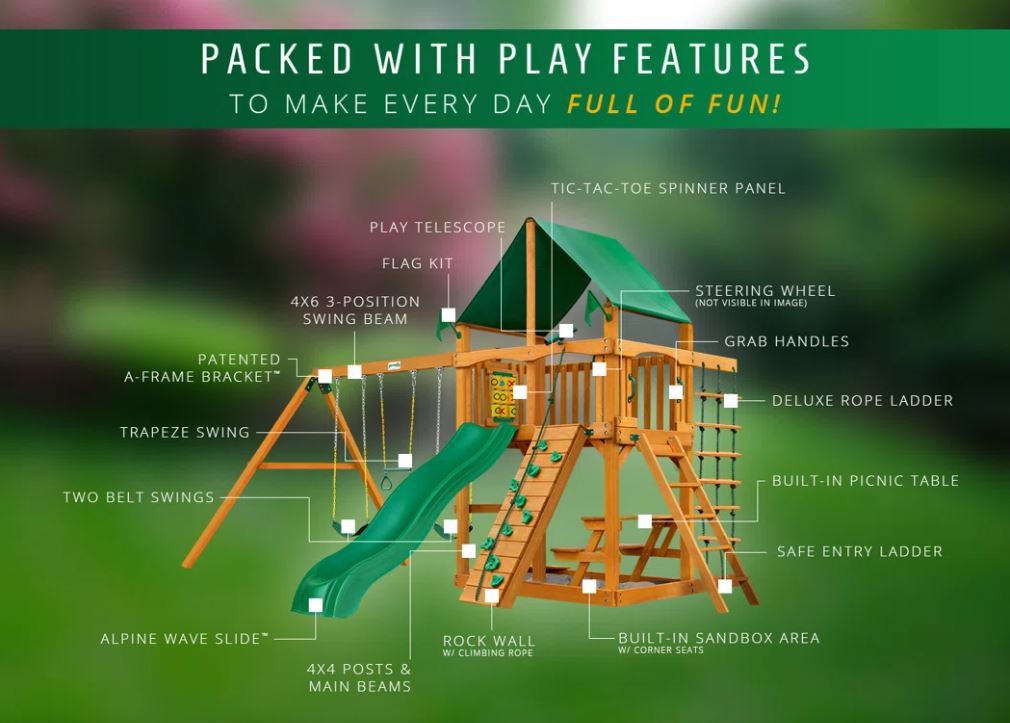MazonvintagePlaysets Chateau Swing Set