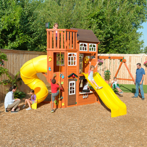 Mazonvintage Lookout Extreme Wooden Swing Set / Playset