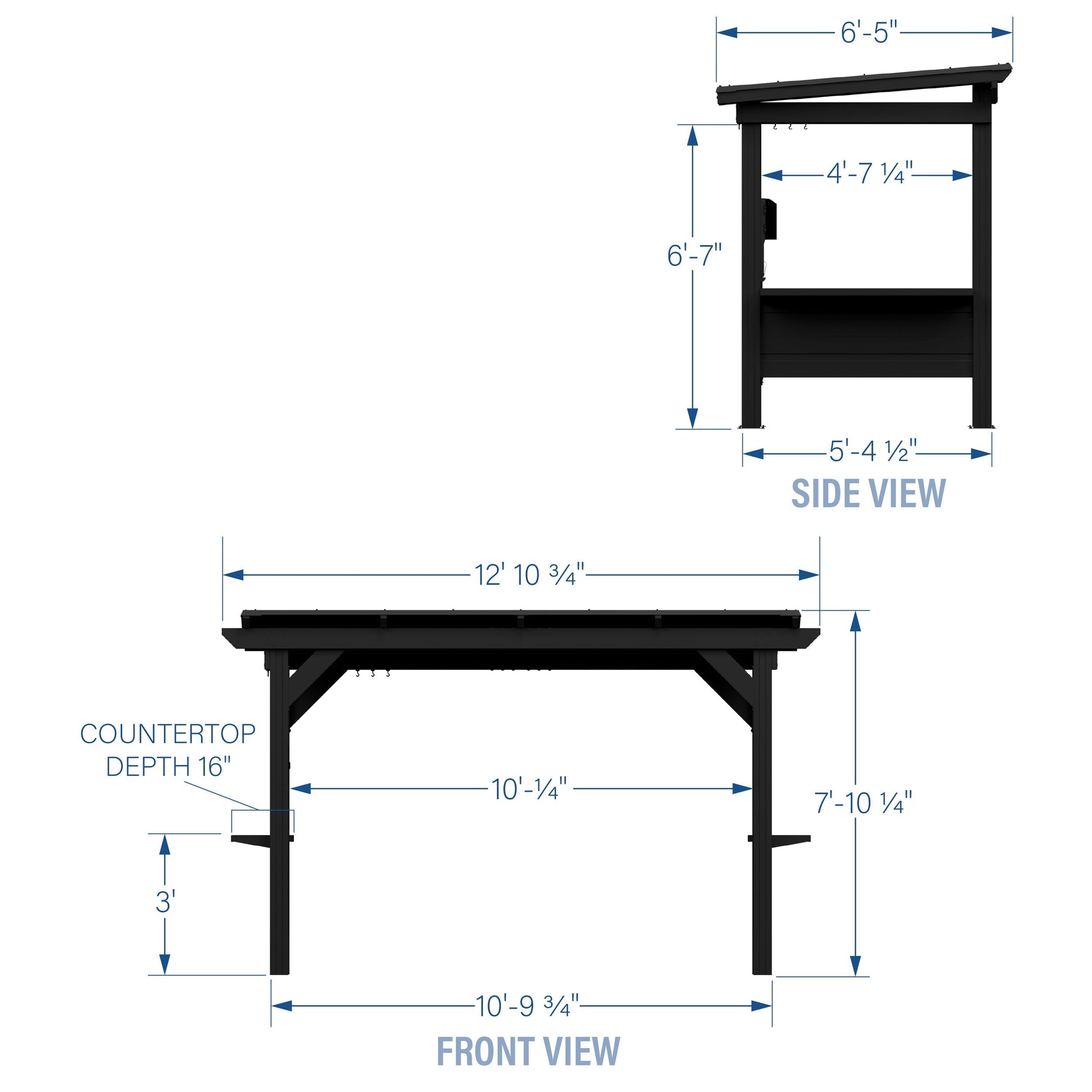 Rockport XL Steel Grill Gazebo