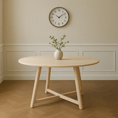 Scandinavian Round Dining Table Inspires Tranquil Living