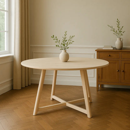 Scandinavian Round Dining Table Inspires Tranquil Living