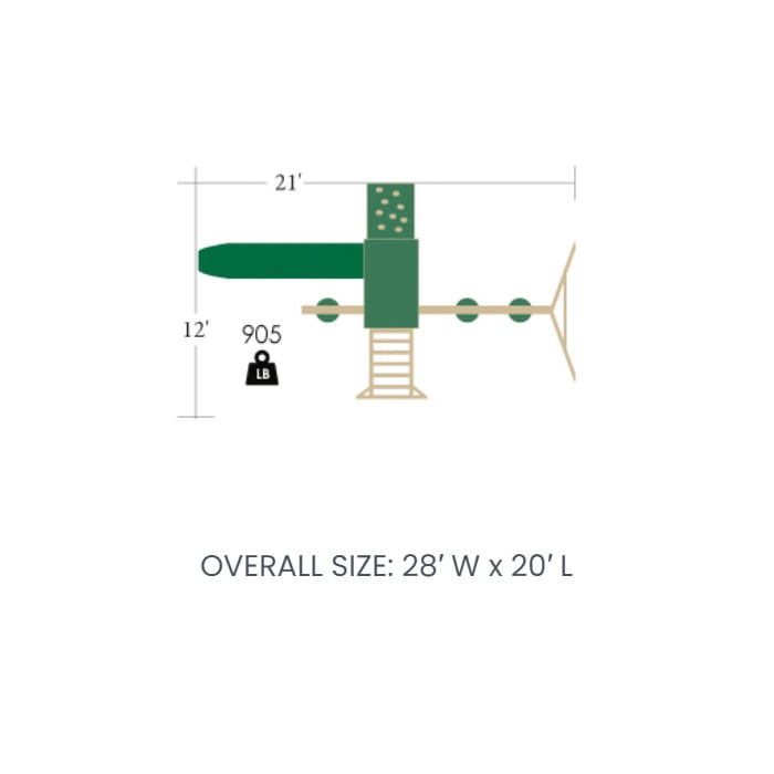 Wishing Star Vinyl Swing Set