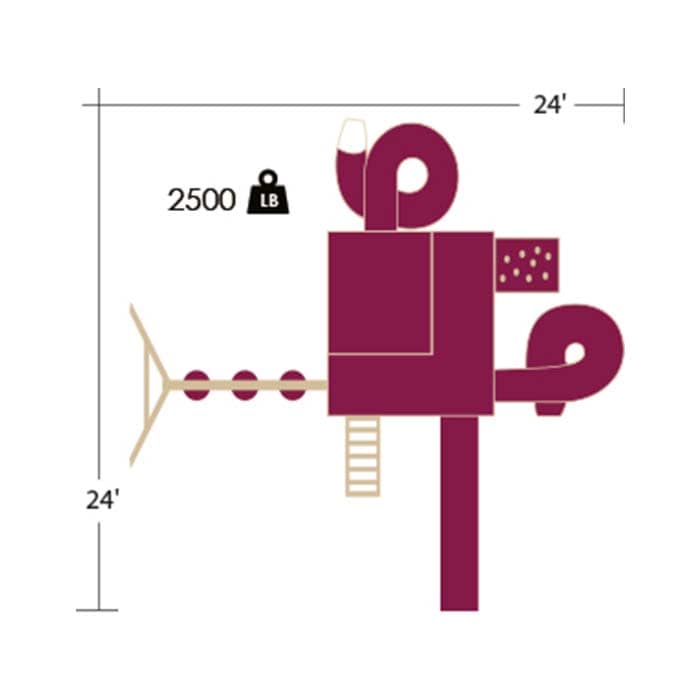 Orion’s Hideout Vinyl Swing Set with Playhouse