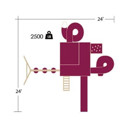 Orion’s Hideout Vinyl Swing Set with Playhouse