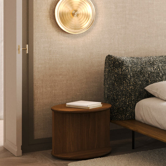 Melanie Walnut Wood Bedside