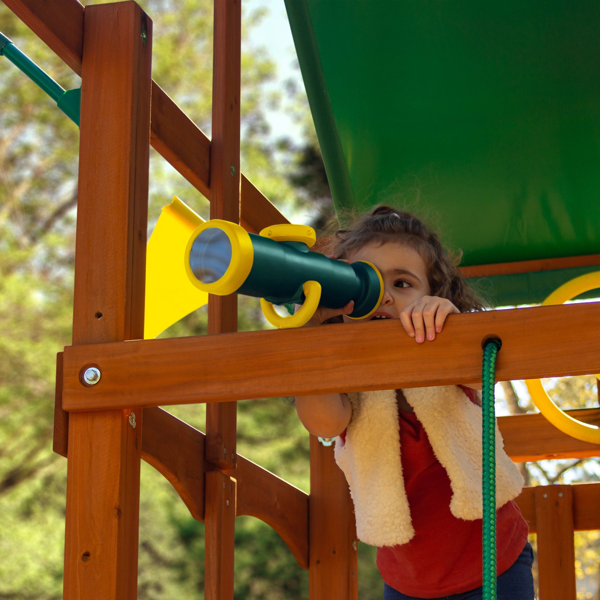 MazonvintagePlaysets Outing With Trapeze Bar Swing Set
