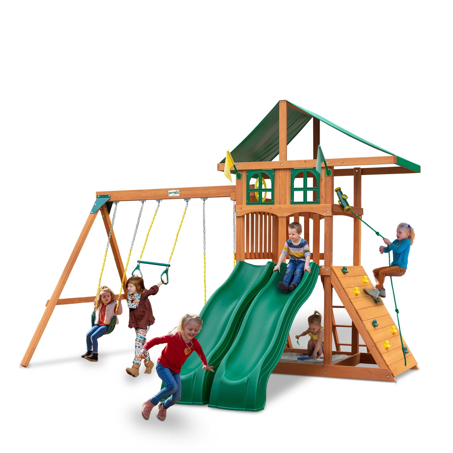 MazonvintagePlaysets Outing With Dual Slides Swing Set