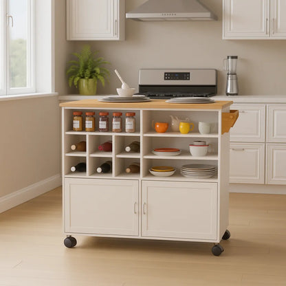 White Kitchen Cabinet With Storage Drawers