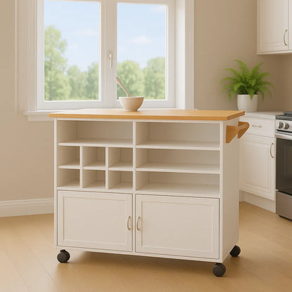 White Kitchen Cabinet With Storage Drawers