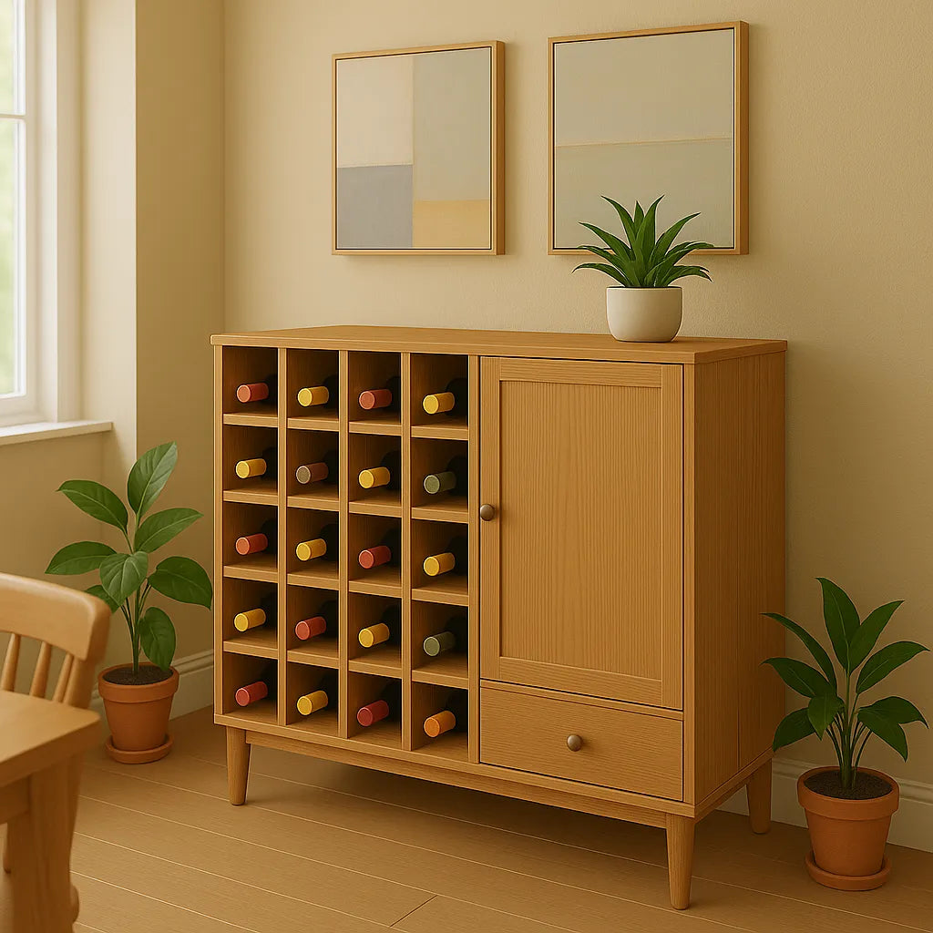 Wine Sideboard Cabinet Merges Display Function