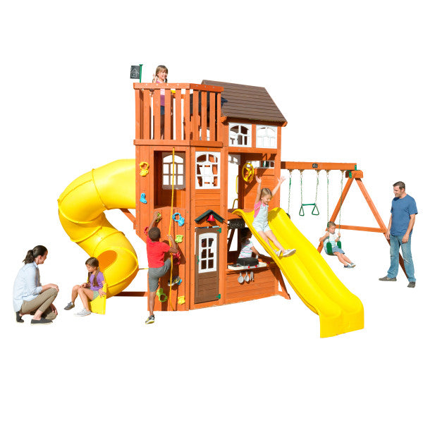 Mazonvintage Lookout Extreme Wooden Swing Set / Playset