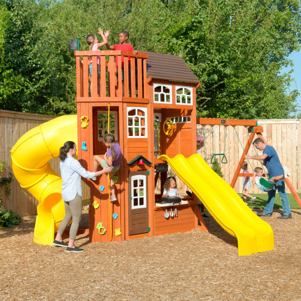 Mazonvintage Lookout Extreme Wooden Swing Set / Playset