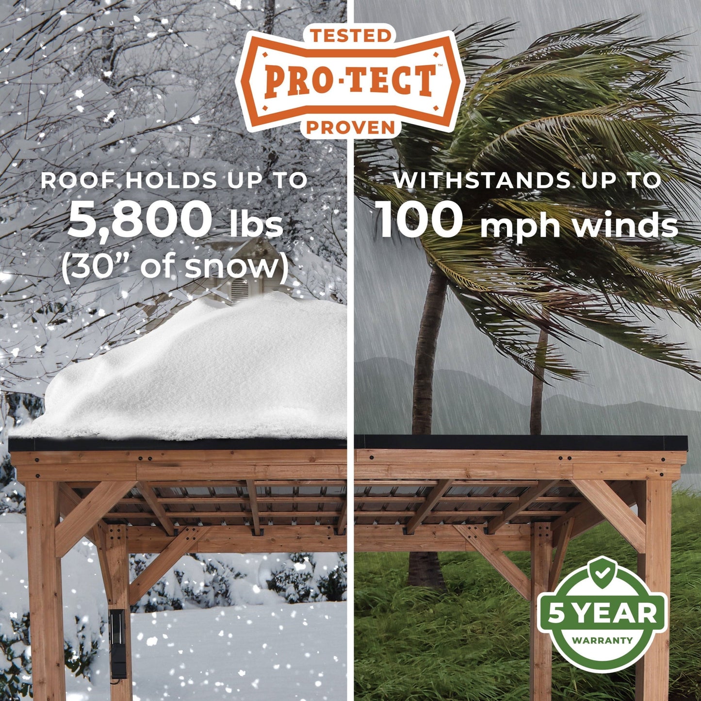 MazonvintageArcadia 12'x9.5' Cedar Wood Gazebo, Galvanized Steel Roof, PowerPort