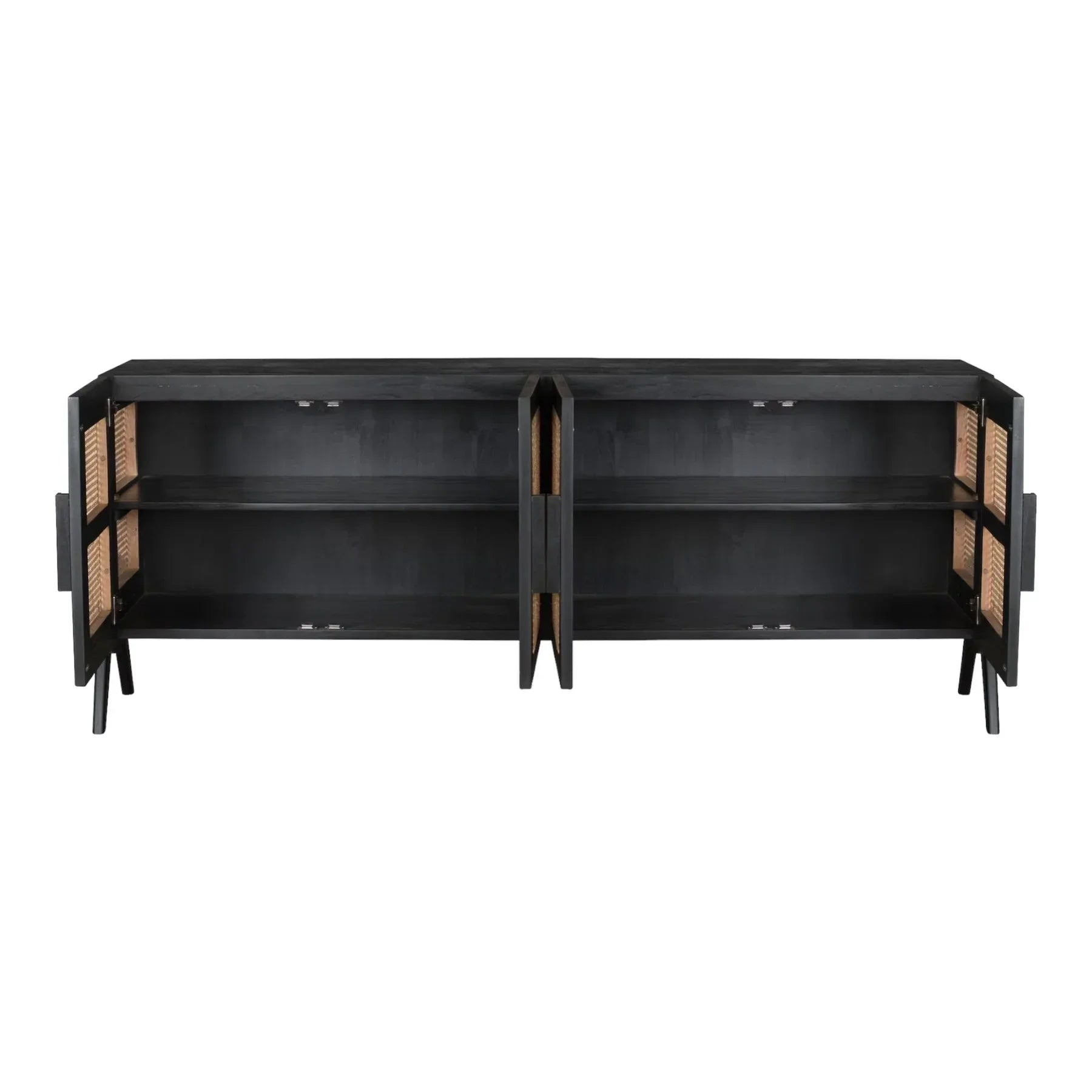 Aderes Teak Wood & Rattan TV Unit