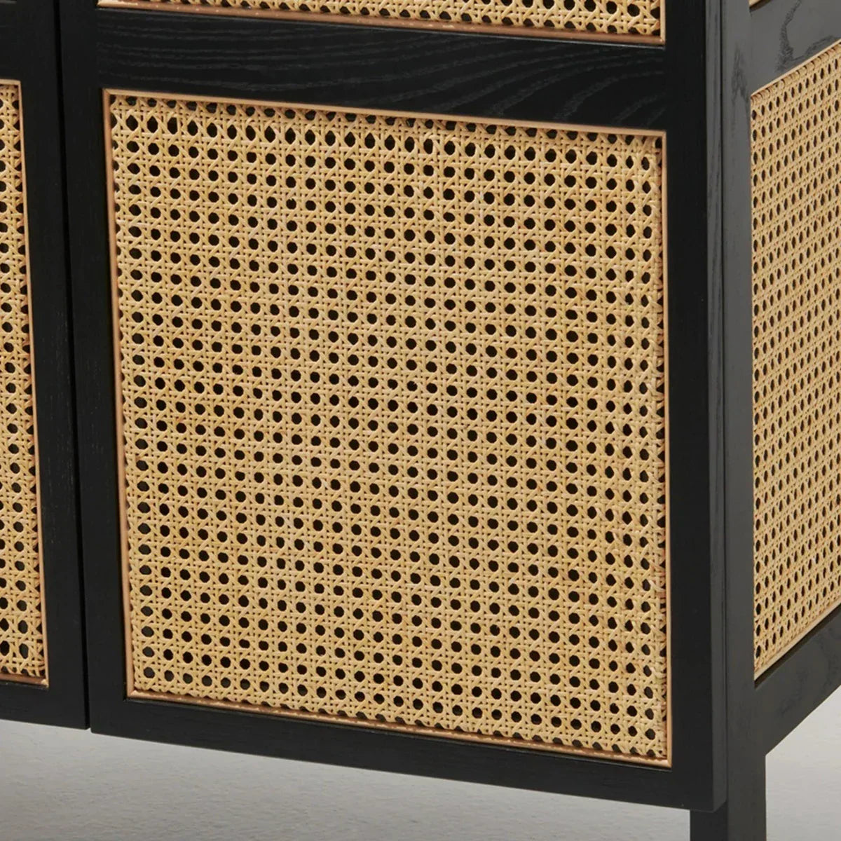 Aderyn Teak Wood & Rattan Cupboard