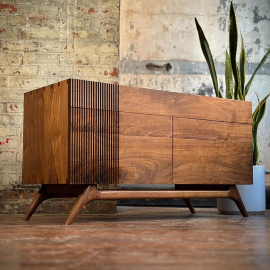 Bevin Walnut Wood Cabinet & Sideboard