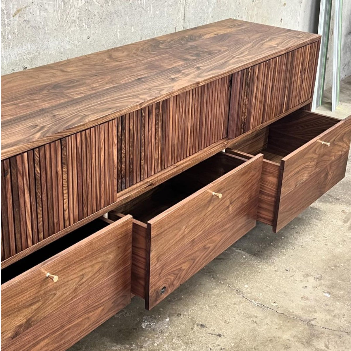Brevyn Walnut Wood Cabinet & Sideboard