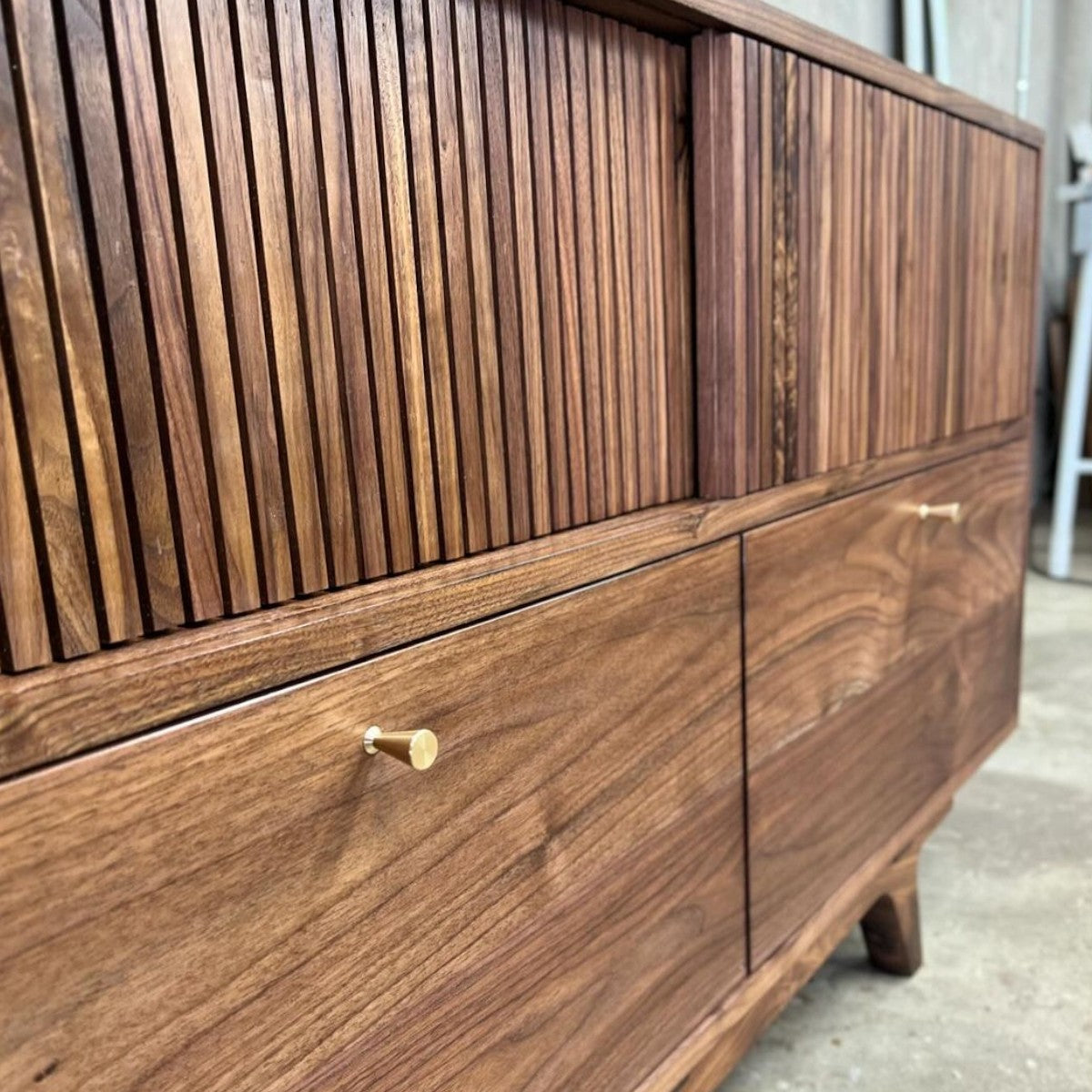 Brevyn Walnut Wood Cabinet & Sideboard