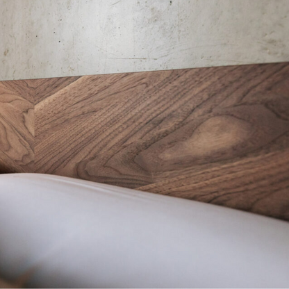 Bricen Walnut Wood Bed