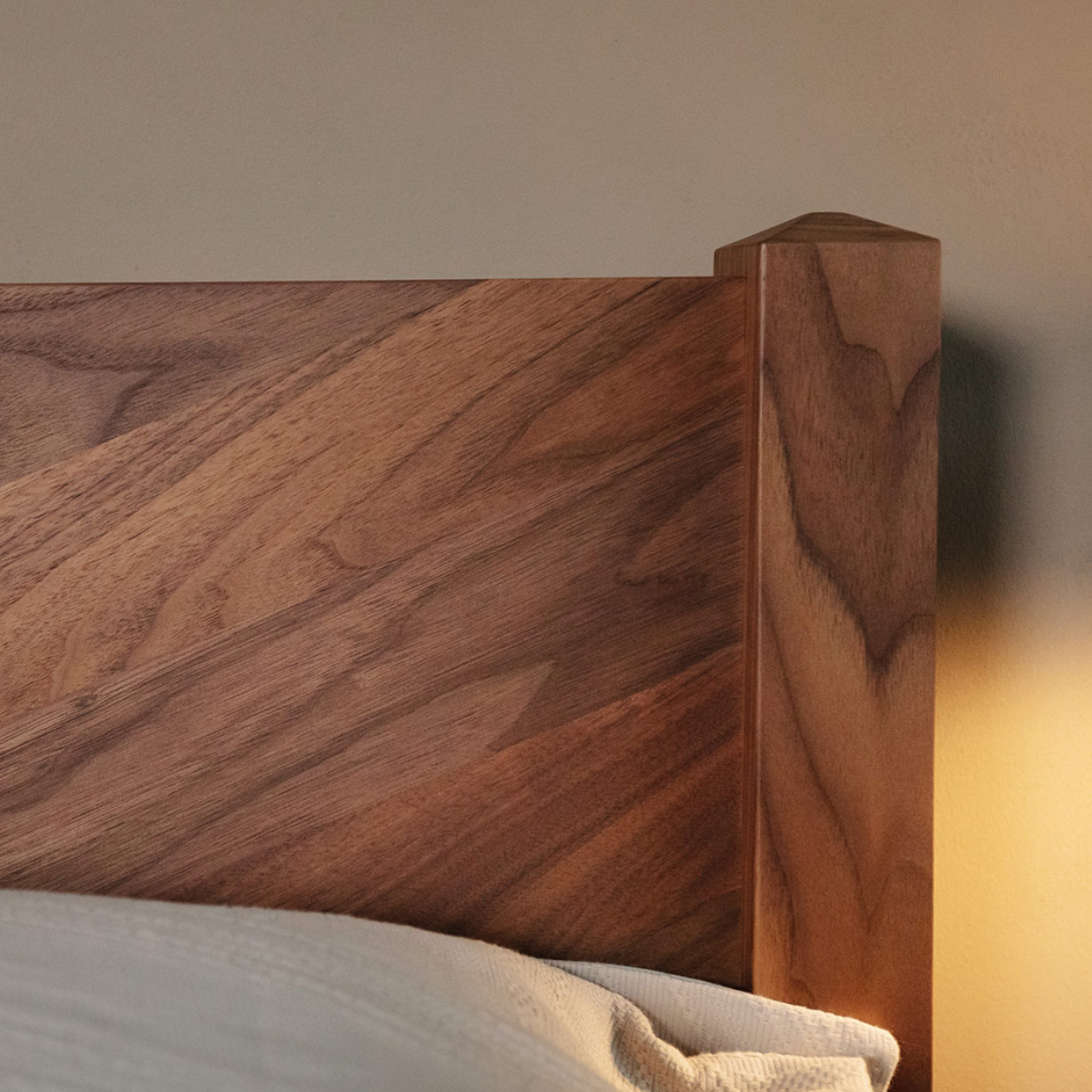 Bricen Walnut Wood Bed