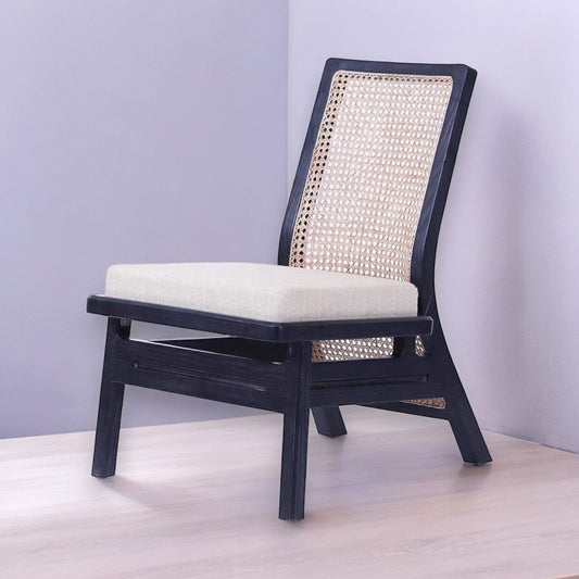 Buana Oak Wood & Cane Lounge Chair