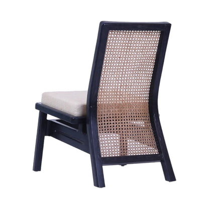 Buana Oak Wood & Cane Lounge Chair