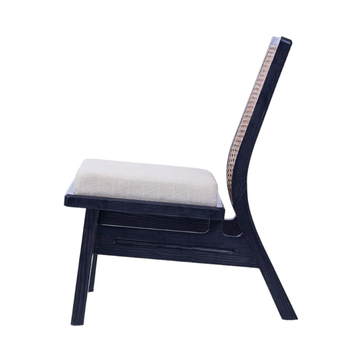 Buana Oak Wood & Cane Lounge Chair