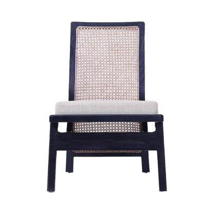 Buana Oak Wood & Cane Lounge Chair