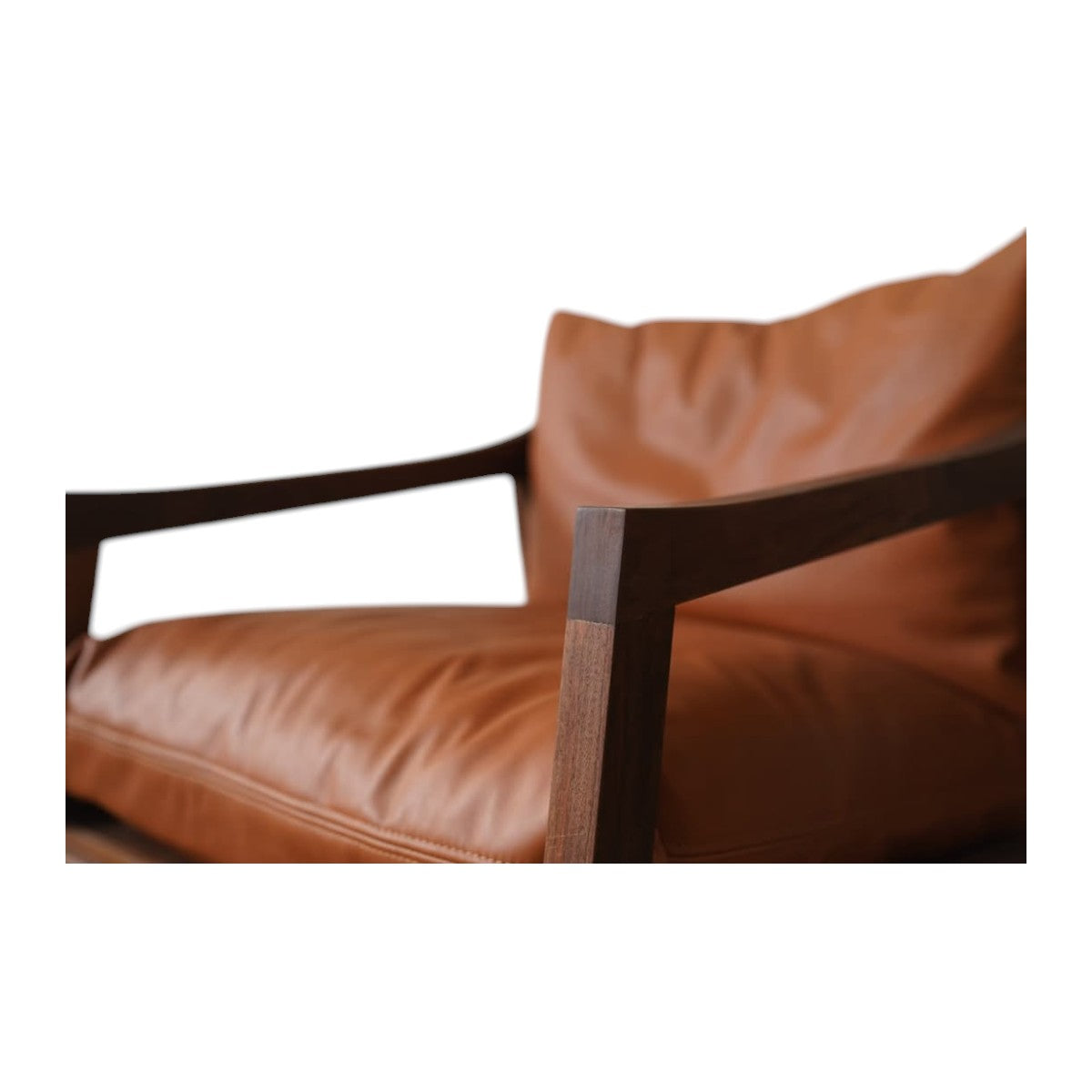 Calvine Walnut Wood Arm Chair