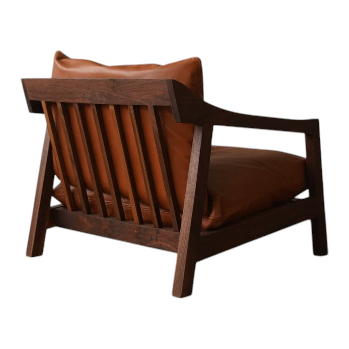 Calvine Walnut Wood Arm Chair
