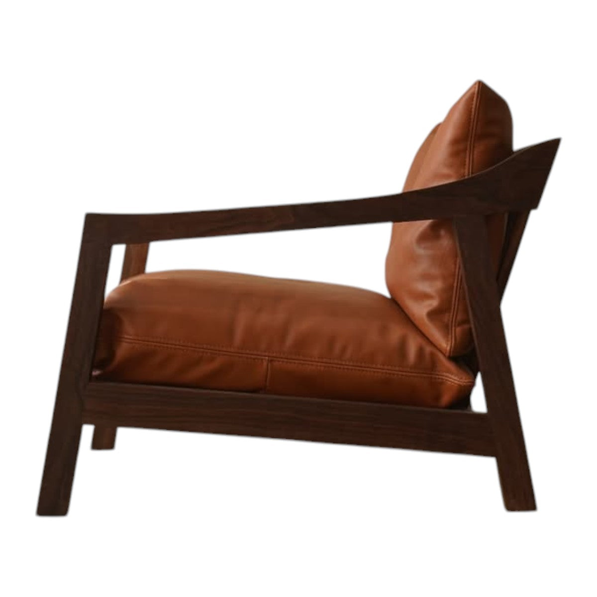 Calvine Walnut Wood Arm Chair