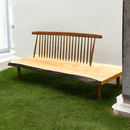 Can Walnut Wood Bench