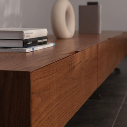 Caron Red Oak Wood TV Unit