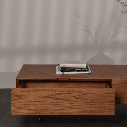 Caron Red Oak Wood TV Unit