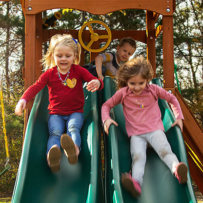 MazonvintagePlaysets Outing With Dual Slides Swing Set