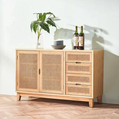 Dean Ash Wood & Rattan Sideboard