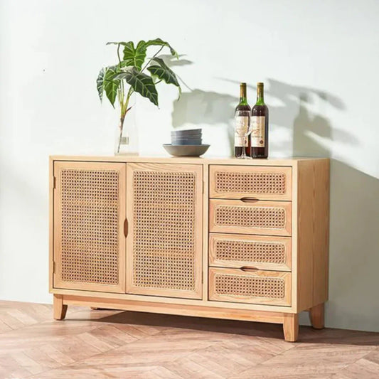 Dean Ash Wood & Rattan Sideboard
