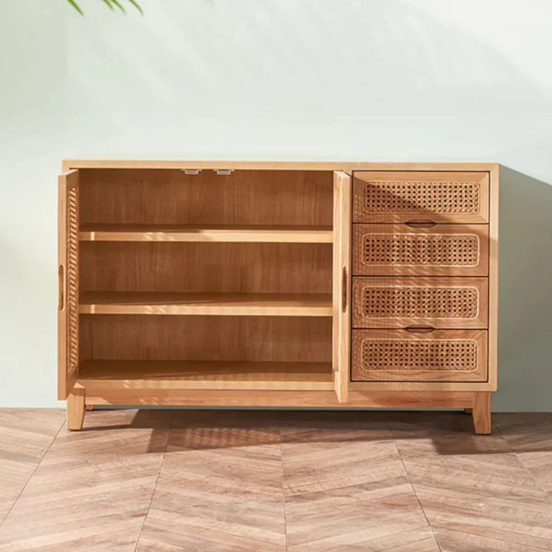 Dean Ash Wood & Rattan Sideboard