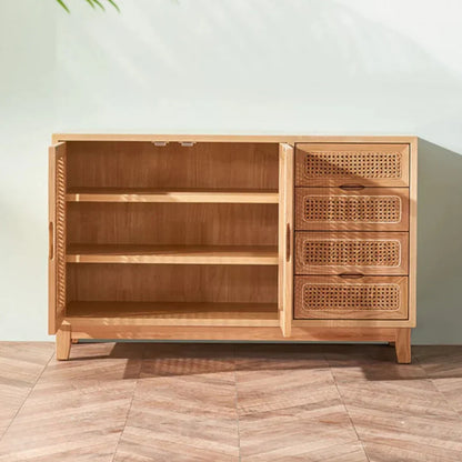 Dean Ash Wood & Rattan Sideboard