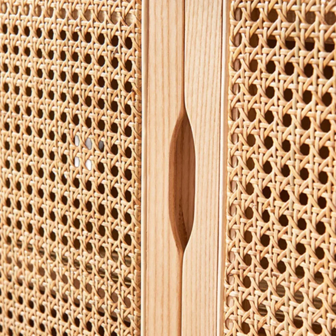 Dean Ash Wood & Rattan Sideboard