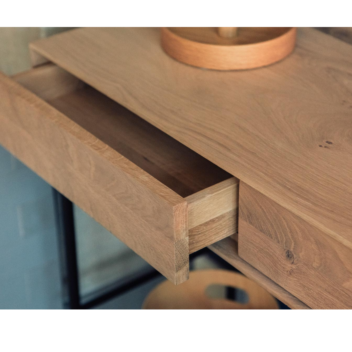 Eara Oak Wood Console Table